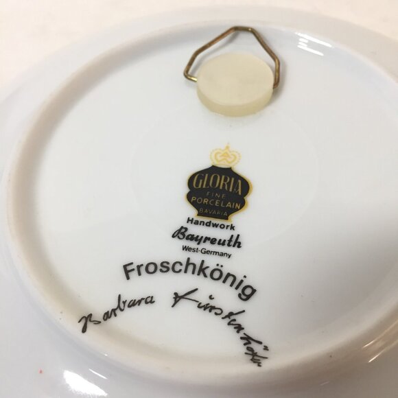 The Frog Prince West Germany Collector Plate Barbara Furstenhofer Froschkonig - Picture 2 of 3